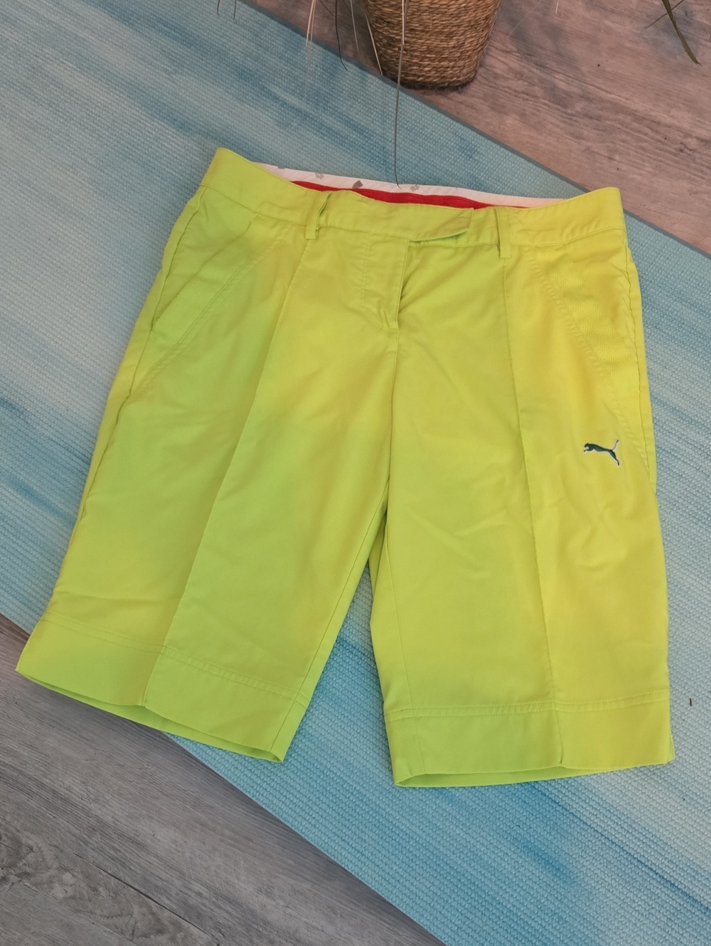 Puma Women's Neon Lime Golf Bermudas